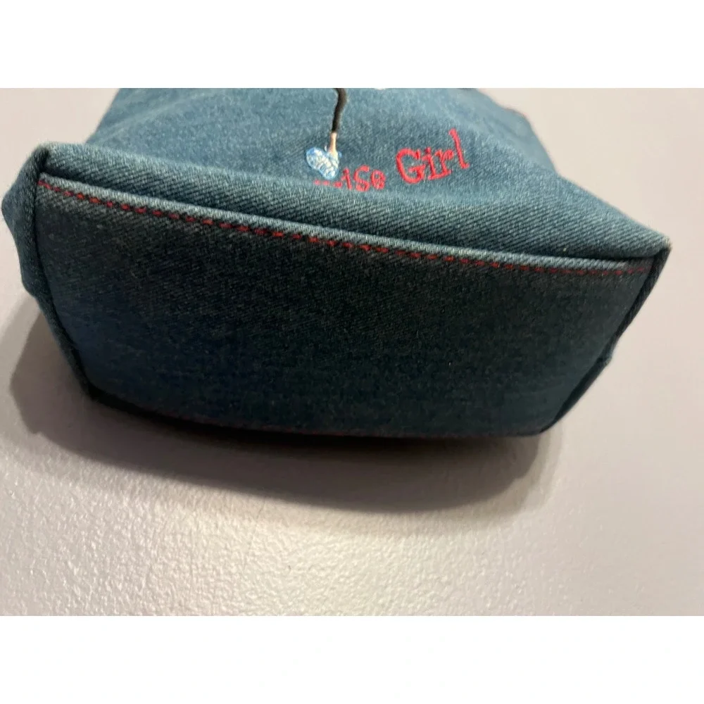 The Girls Sunny Hawaii Exercise Girl Blue Denim Small Tote Bag Y2K‎ Mini Purse